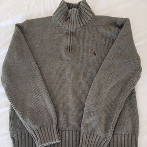 Polo by Ralph Lauren Olive  Green Pull Over  Zip Neck Sweater M
